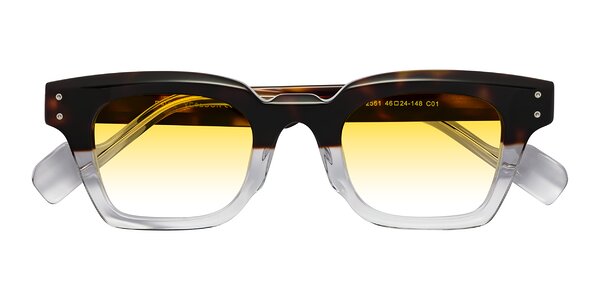 Front of Perez in Dark Tortoise/Clear