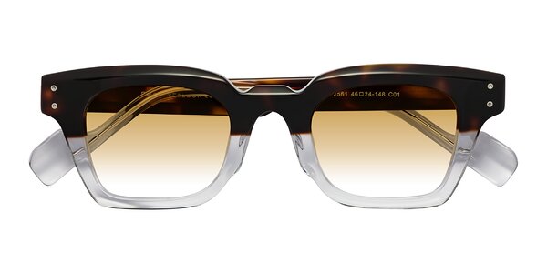 Front of Perez in Dark Tortoise/Clear