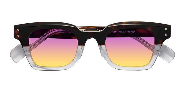 Front of Perez in Dark Tortoise/Clear