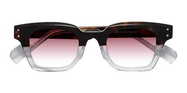 Front of Perez in Dark Tortoise/Clear