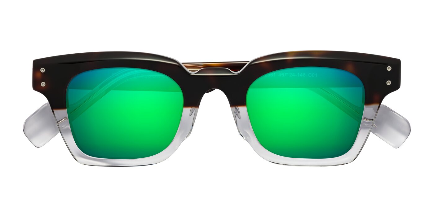 Perez - Dark Tortoise/Clear Flash Mirrored Sunglasses