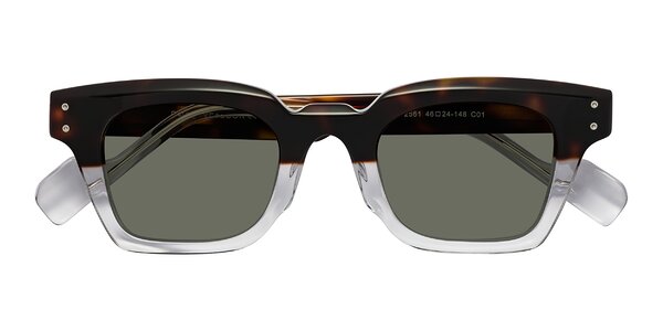 Front of Perez in Dark Tortoise/Clear