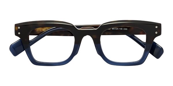 Front of Perez in Dark Tortoise/Blue