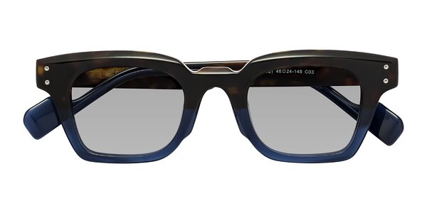 Front of Perez in Dark Tortoise/Blue