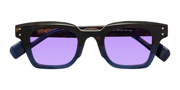 Front of Perez in Dark Tortoise/Blue