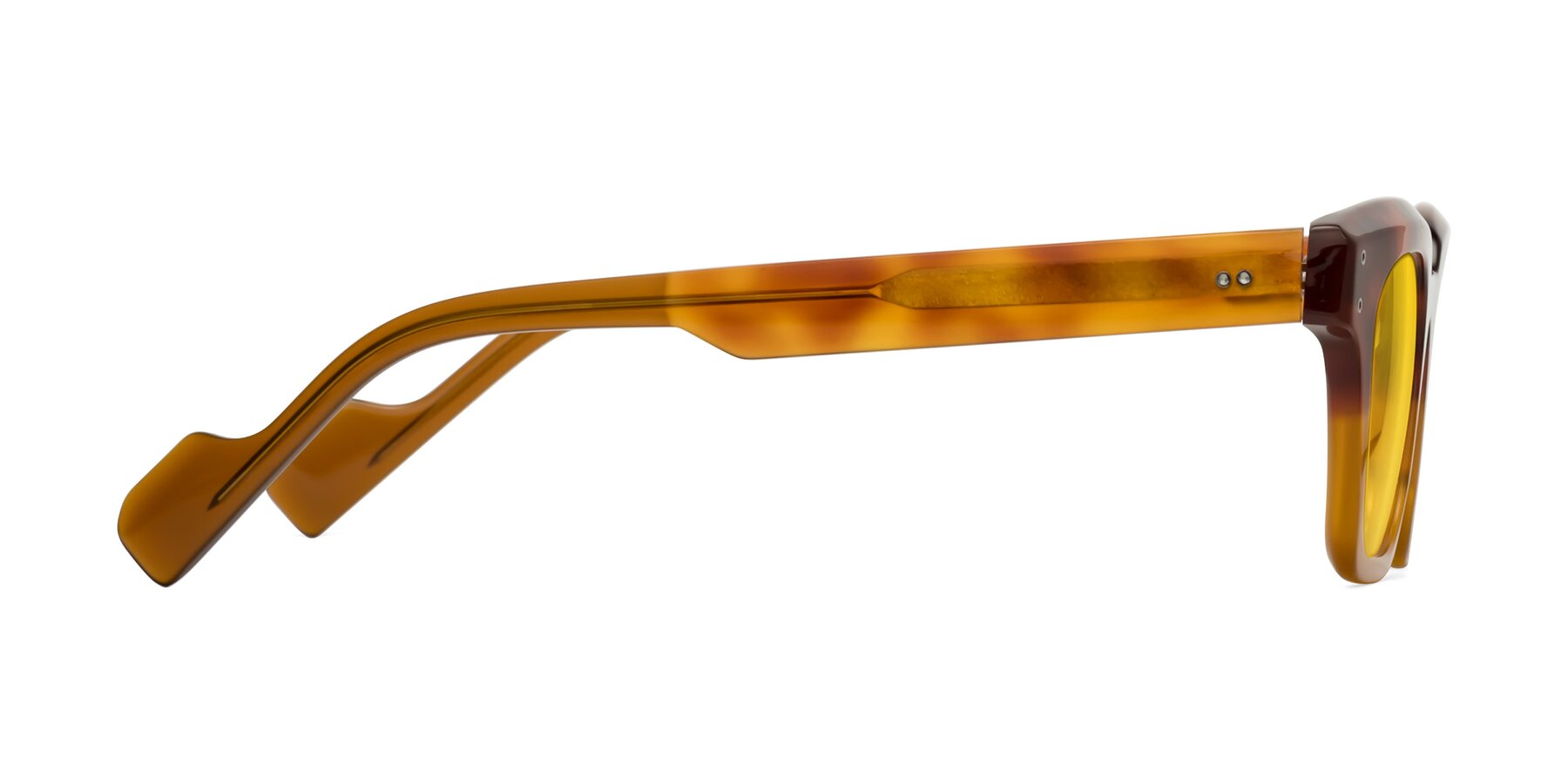 Side of Perez in Tortoise/Amber with Yellow Tinted Lenses