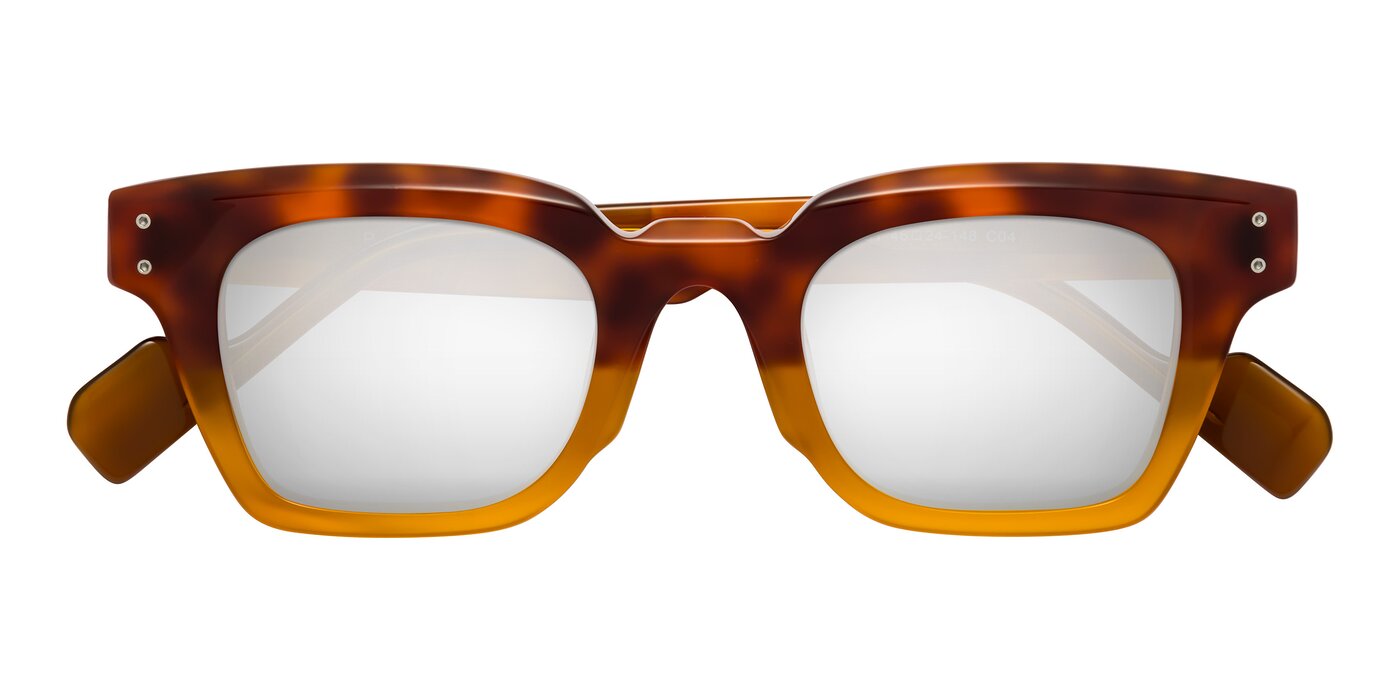 Perez - Tortoise/Amber Flash Mirrored Sunglasses