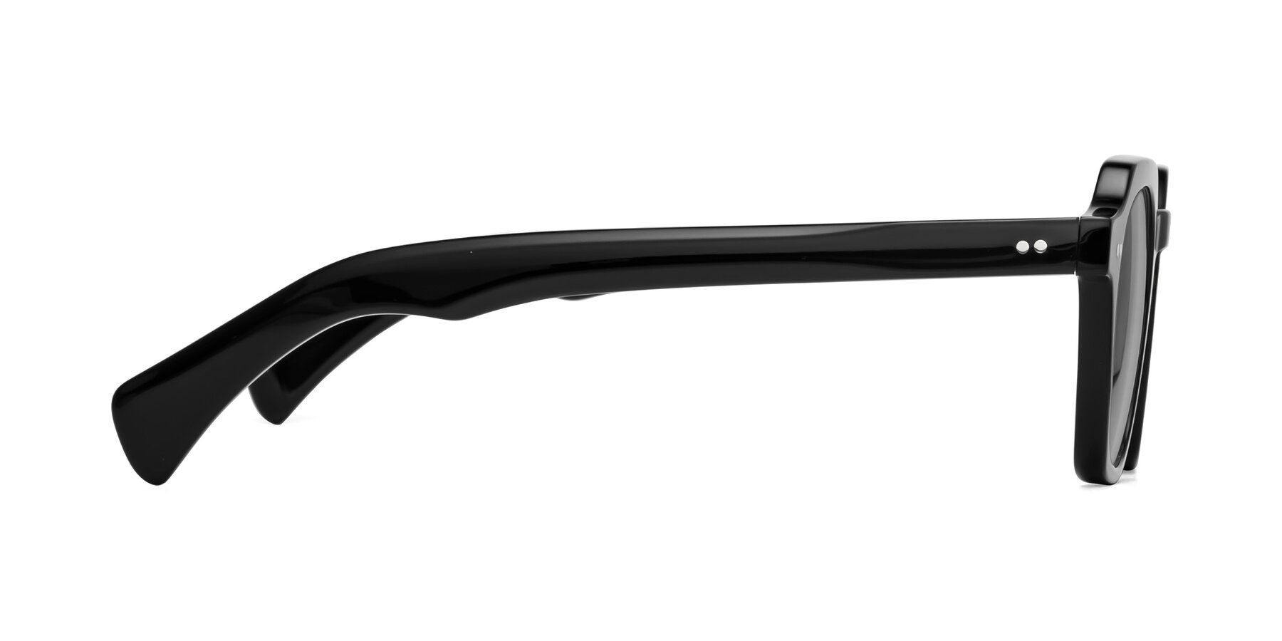 Side of Beckett in Black with Light Gray Tinted Lenses