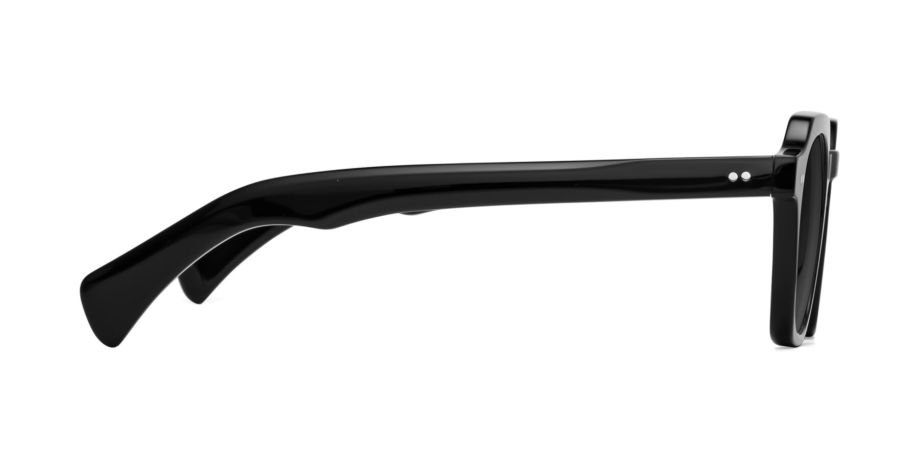 Side of Beckett in Black with Gray Tinted Lenses
