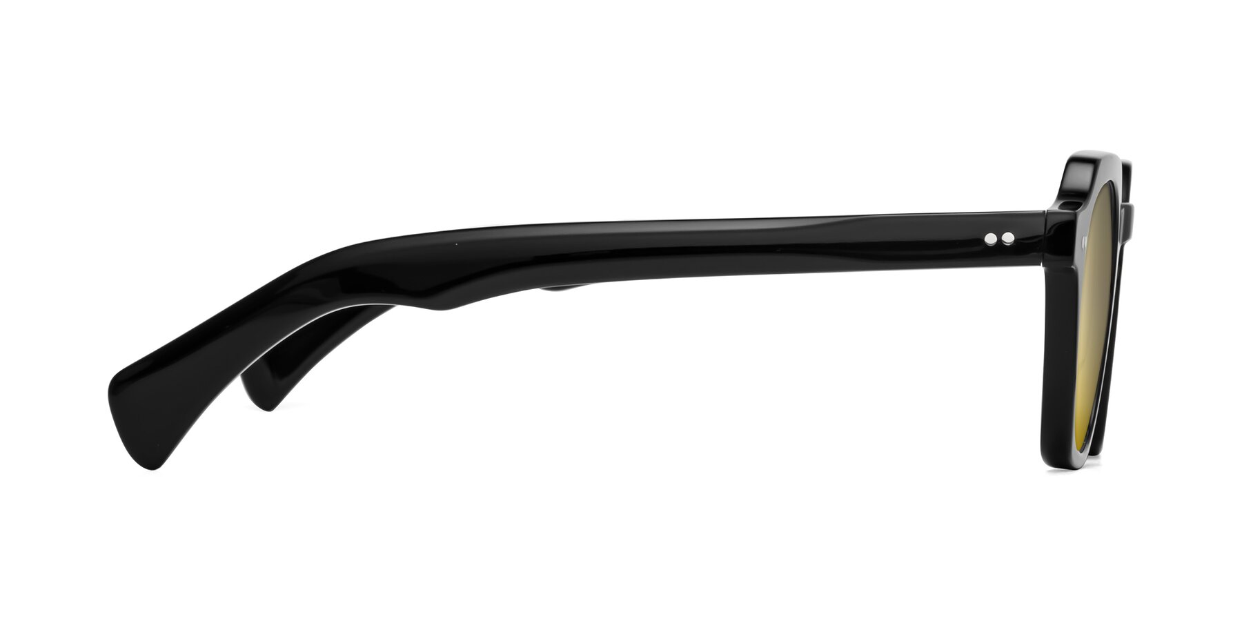 Side of Beckett in Black with Gold Mirrored Lenses