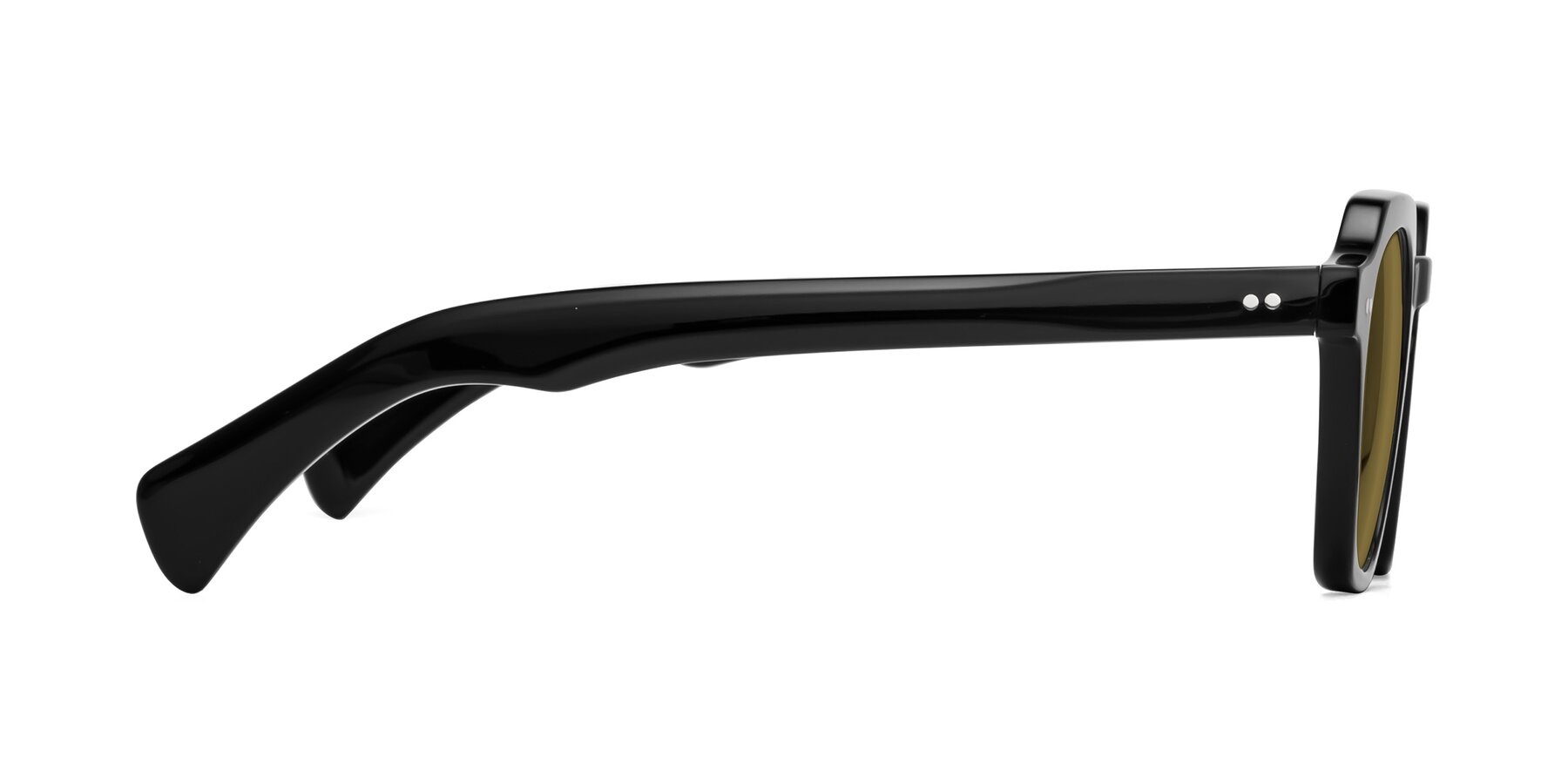 Side of Beckett in Black with Brown Polarized Lenses