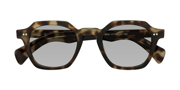 Front of Beckett in Olive Tortoise