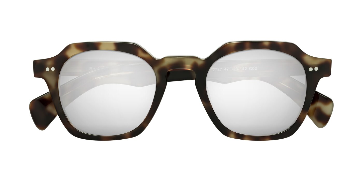 Beckett - Olive Tortoise Flash Mirrored Sunglasses
