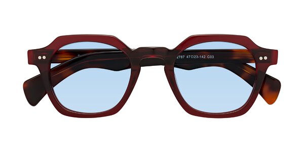 Front of Beckett in Wine/Tortoise