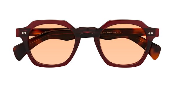 Front of Beckett in Wine/Tortoise