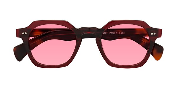 Front of Beckett in Wine/Tortoise
