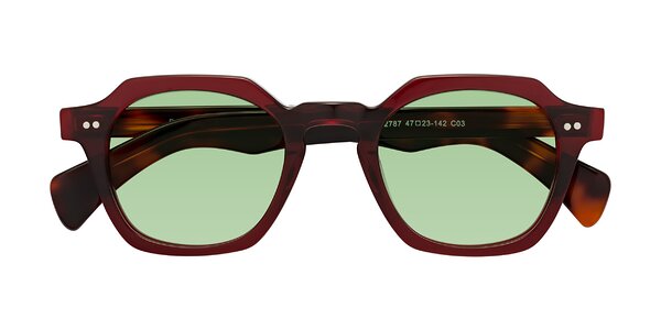 Front of Beckett in Wine/Tortoise