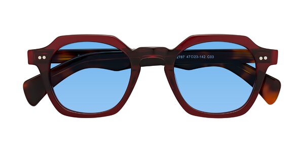 Front of Beckett in Wine/Tortoise