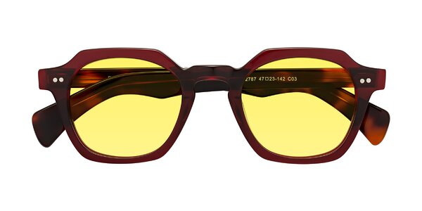 Front of Beckett in Wine/Tortoise