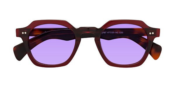 Front of Beckett in Wine/Tortoise