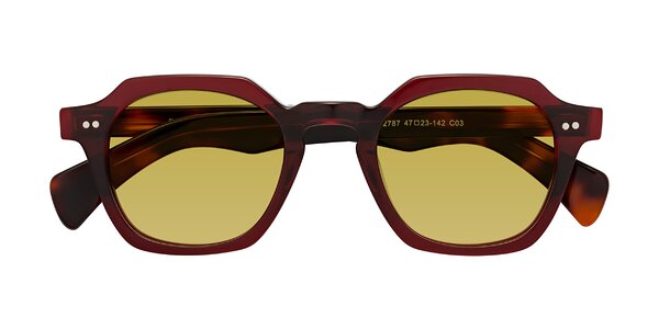 Front of Beckett in Wine/Tortoise
