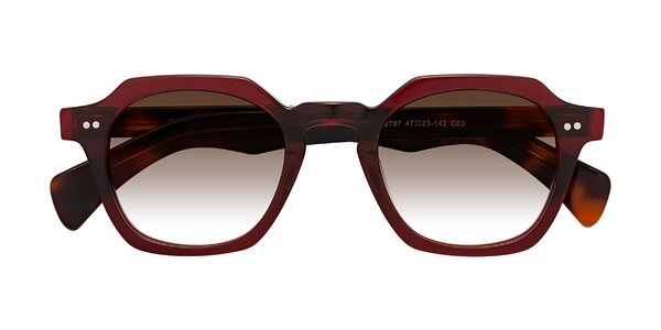 Front of Beckett in Wine/Tortoise