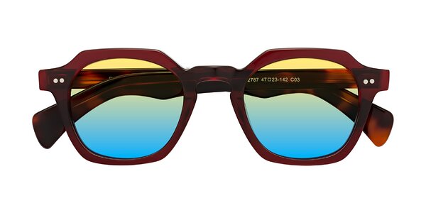 Front of Beckett in Wine/Tortoise