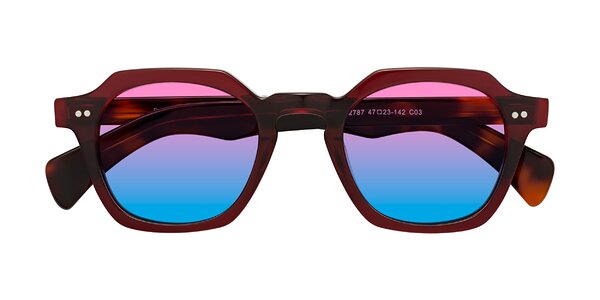 Front of Beckett in Wine/Tortoise