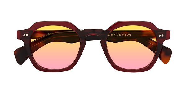 Front of Beckett in Wine/Tortoise