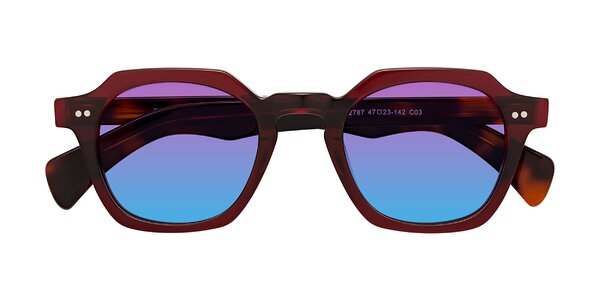 Front of Beckett in Wine/Tortoise