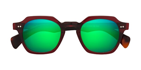 Front of Beckett in Wine/Tortoise