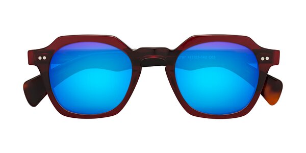 Front of Beckett in Wine/Tortoise