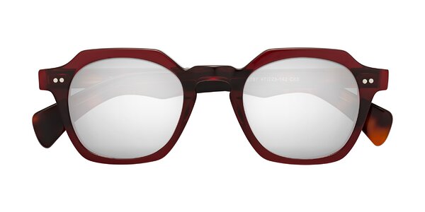 Front of Beckett in Wine/Tortoise