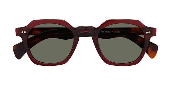 Front of Beckett in Wine/Tortoise
