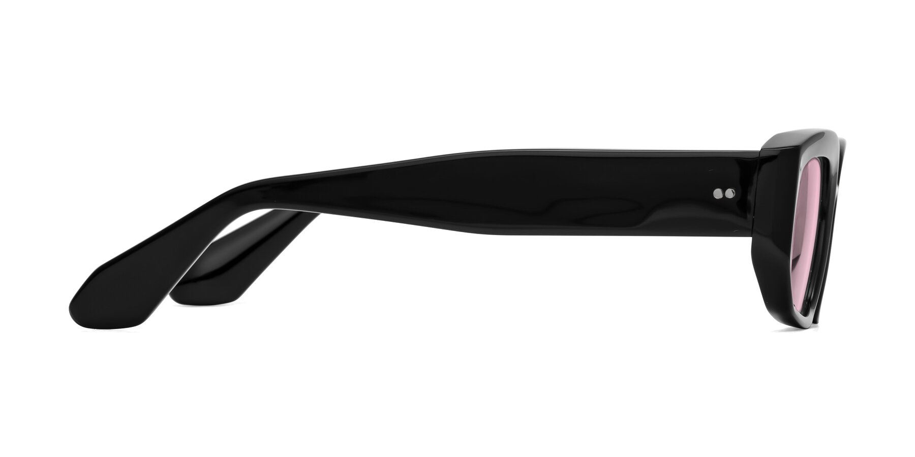 Side of Mukulu in Black with Light Pink Tinted Lenses