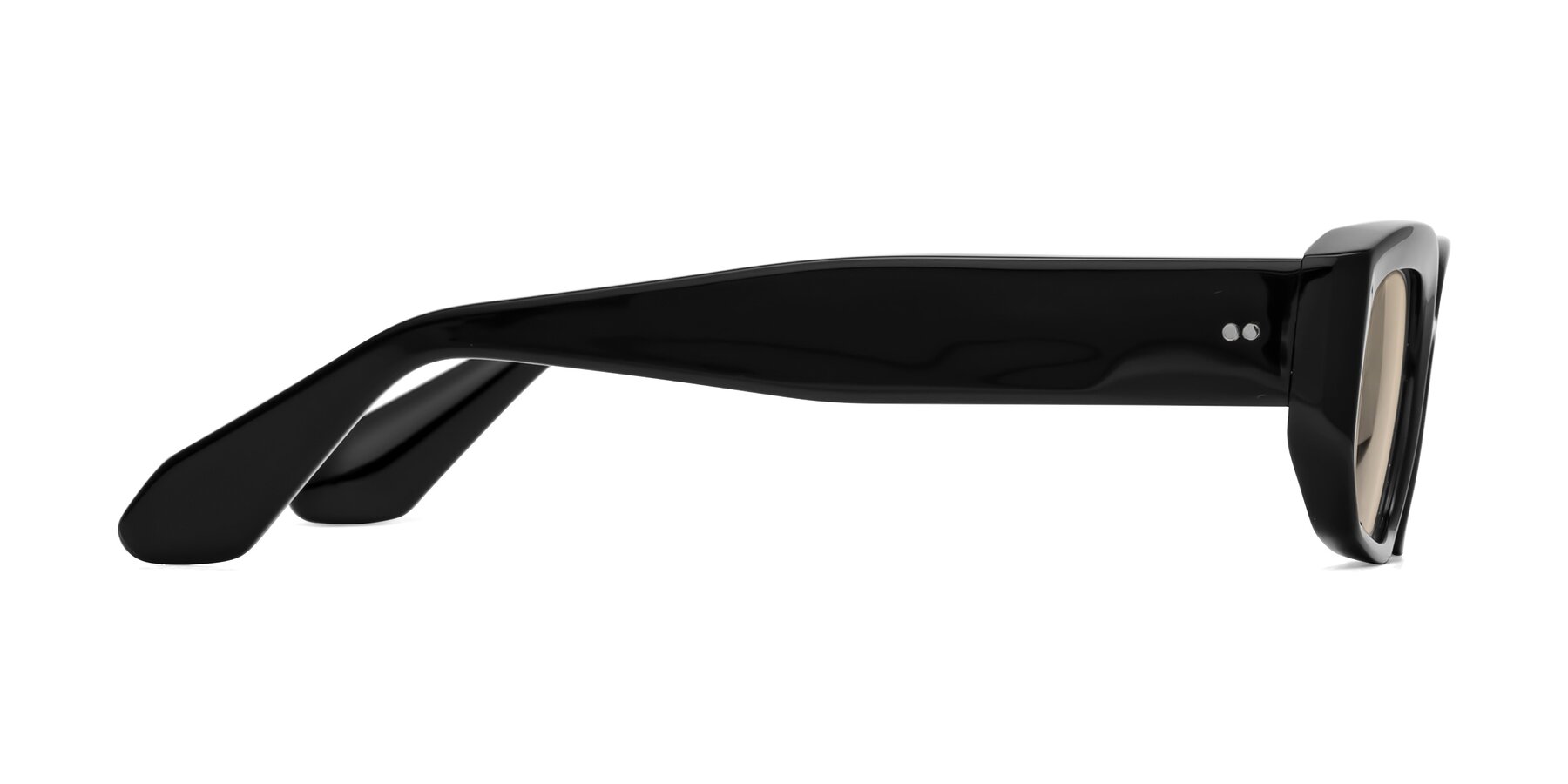Side of Mukulu in Black with Light Brown Tinted Lenses
