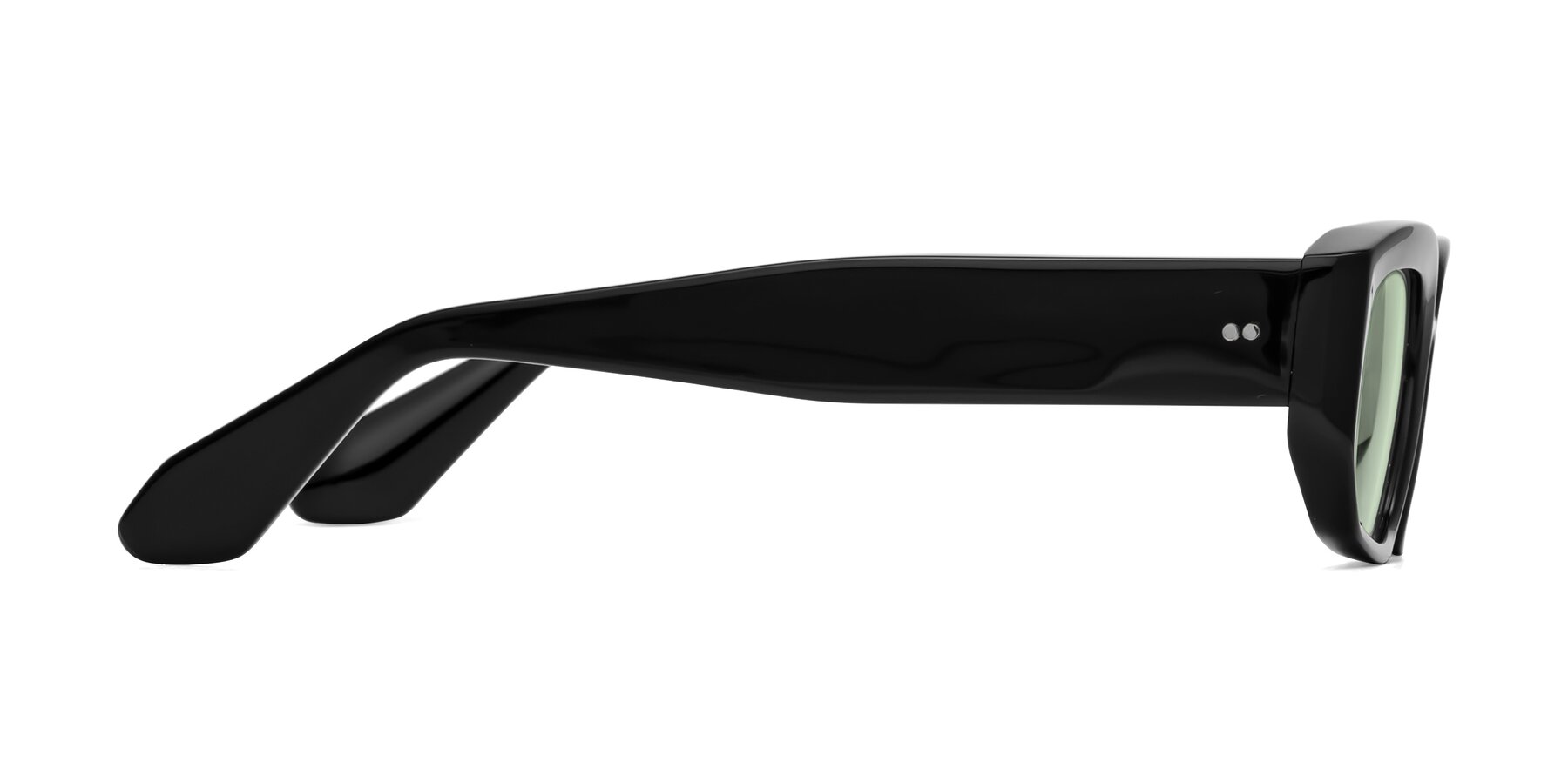 Side of Mukulu in Black with Light Green Tinted Lenses