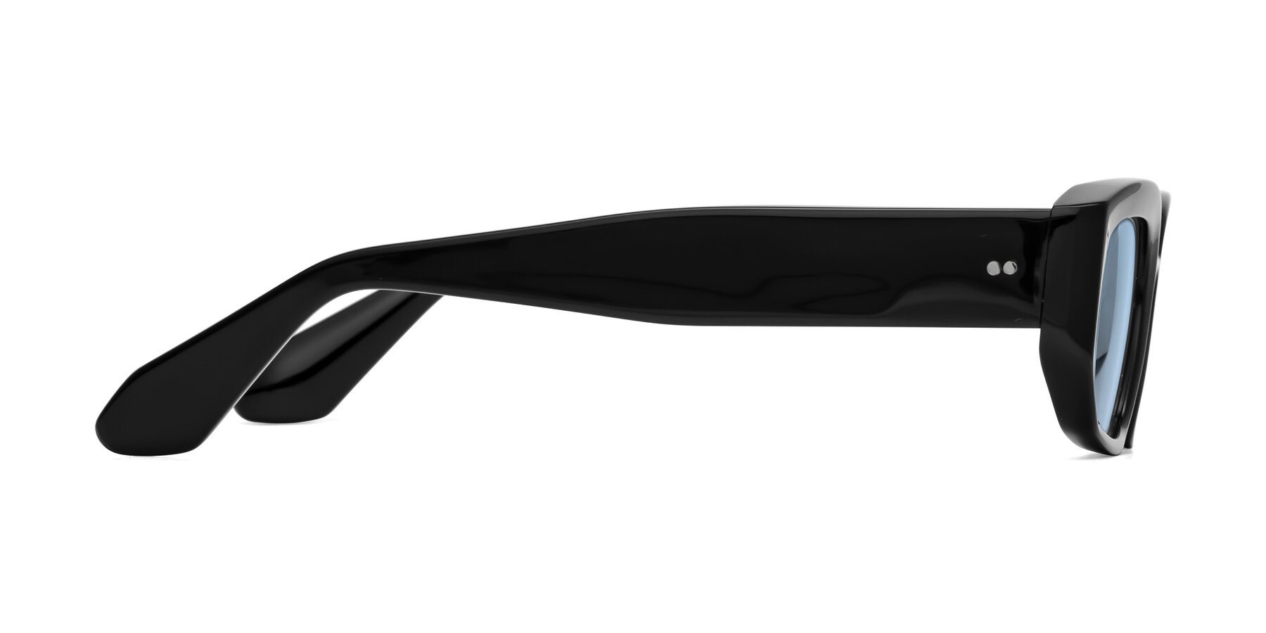 Side of Mukulu in Black with Light Blue Tinted Lenses