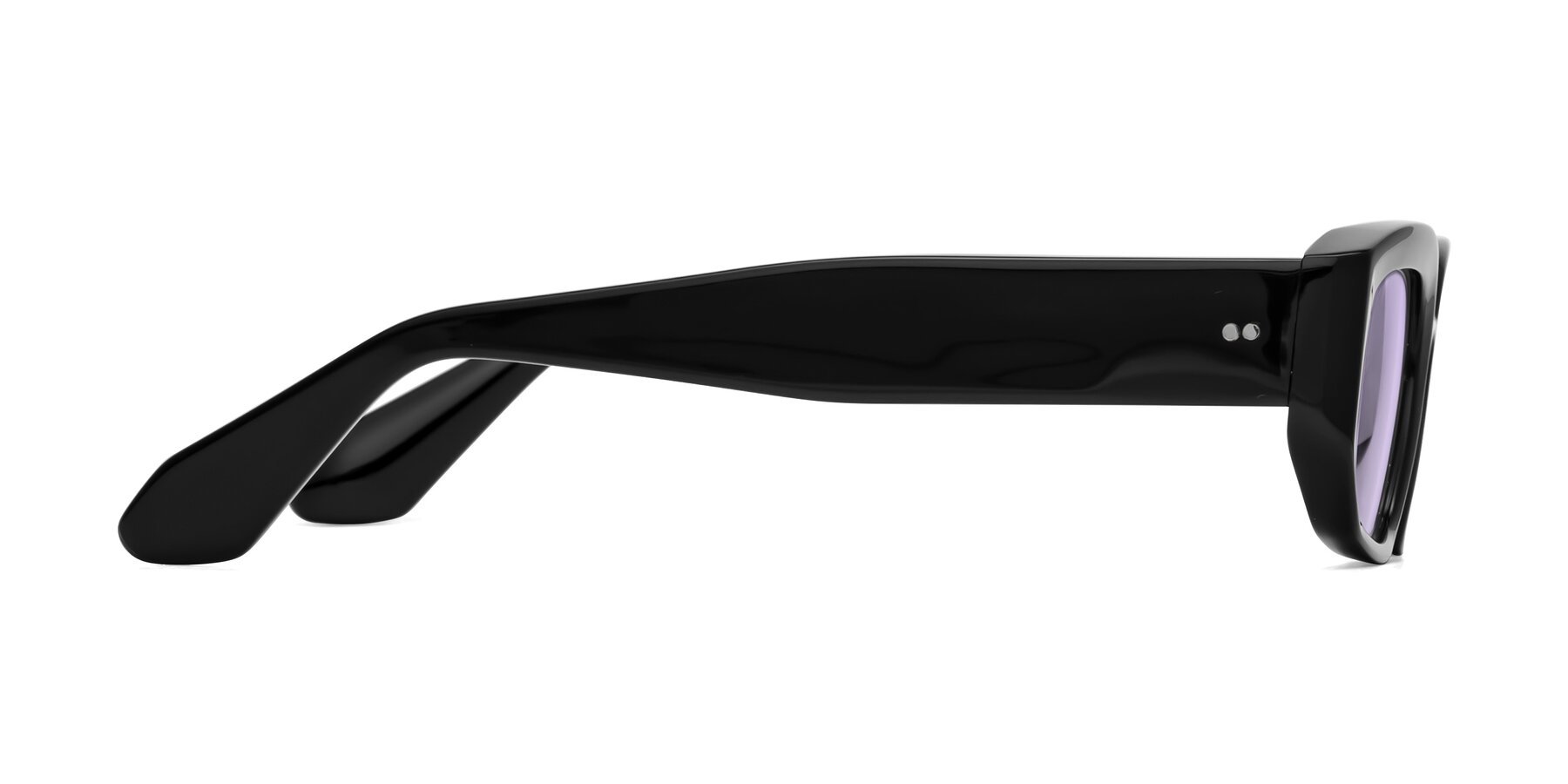 Side of Mukulu in Black with Light Purple Tinted Lenses