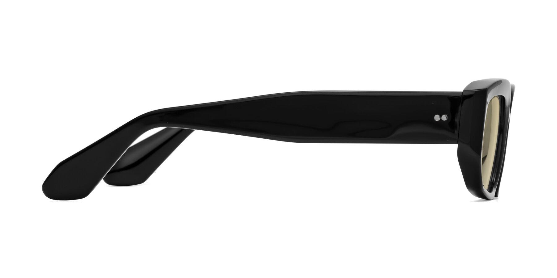 Side of Mukulu in Black with Light Champagne Tinted Lenses