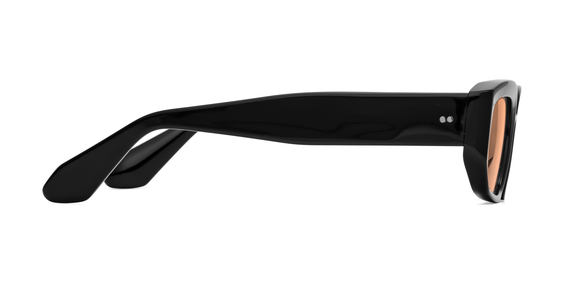 Side of Mukulu in Black with Light Orange Tinted Lenses