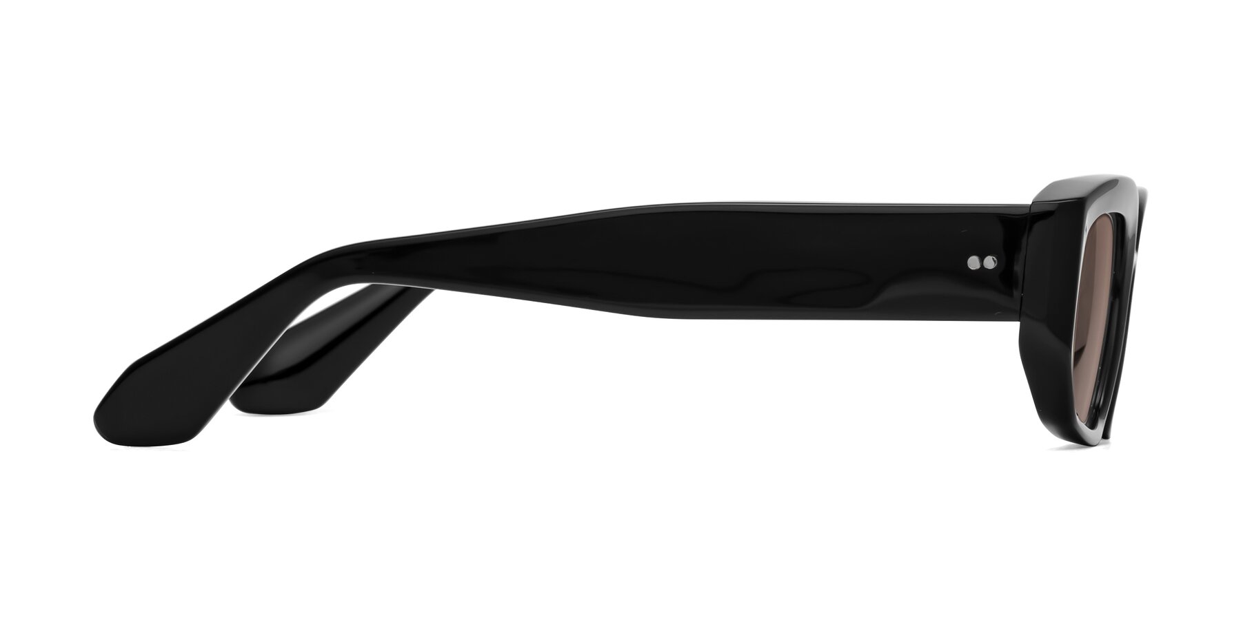 Side of Mukulu in Black with Medium Brown Tinted Lenses