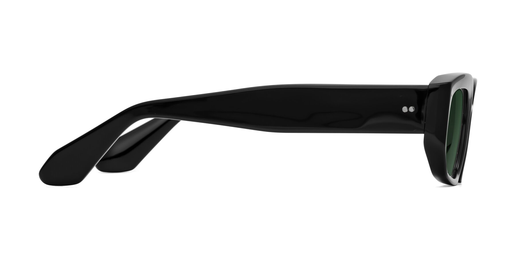 Side of Mukulu in Black with Green Tinted Lenses