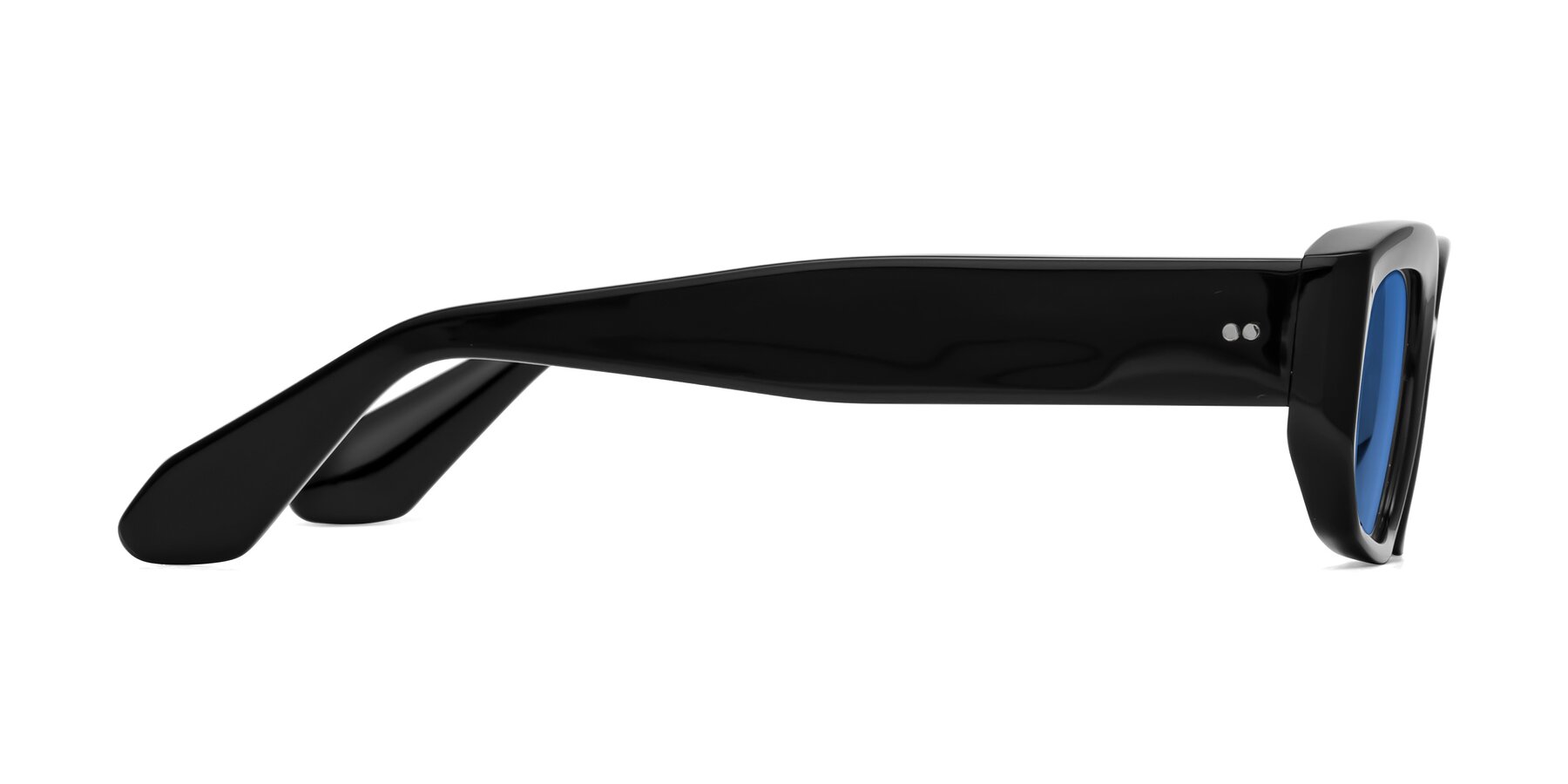 Side of Mukulu in Black with Blue Tinted Lenses