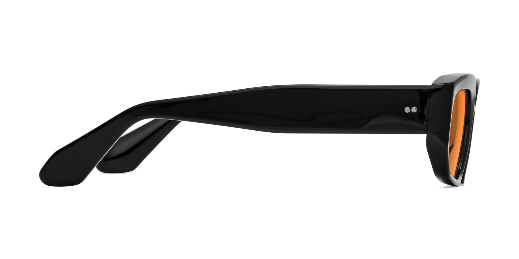 Side of Mukulu in Black with Orange Tinted Lenses