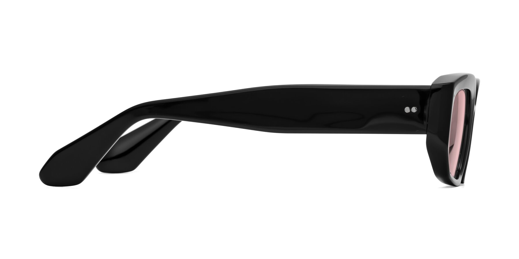 Side of Mukulu in Black with Light Garnet Tinted Lenses