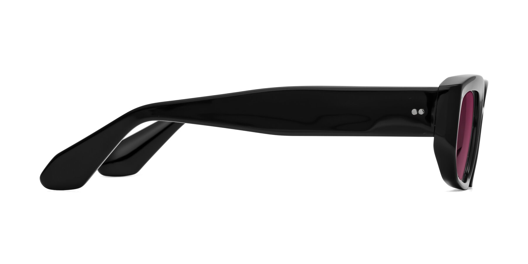 Side of Mukulu in Black with Wine Tinted Lenses