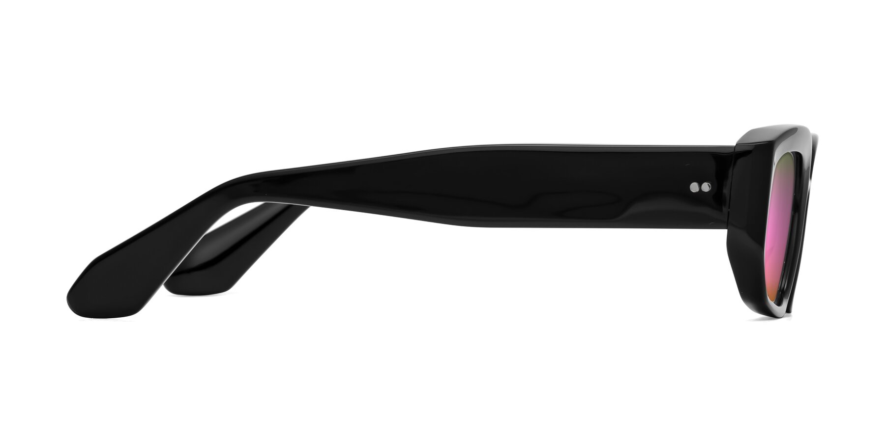 Side of Mukulu in Black with Pink Mirrored Lenses