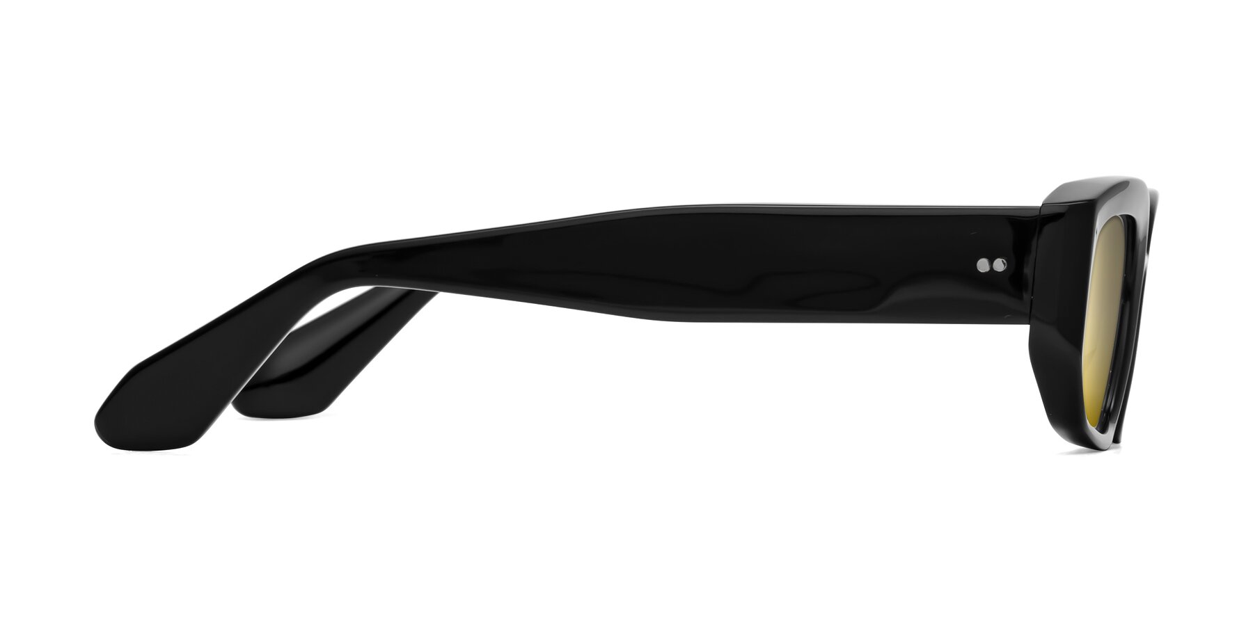 Side of Mukulu in Black with Gold Mirrored Lenses