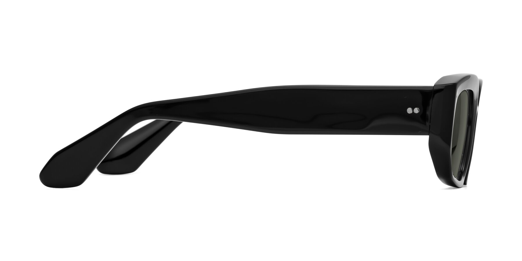 Side of Mukulu in Black with Gray Polarized Lenses